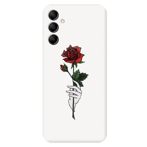 Samsung A24 Rose in hand Transparent Silicone TPU Θήκη