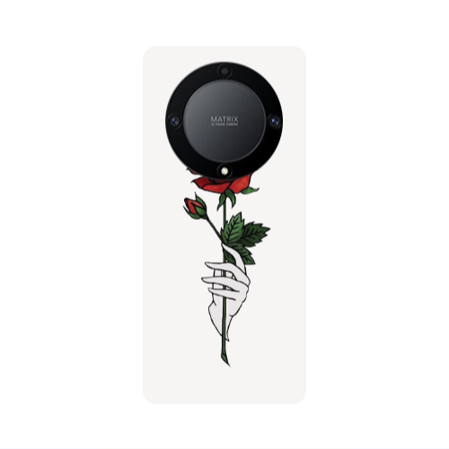 Honor Magic5 Lite 5G Rose in hand Transparent Silicone TPU Θήκη
