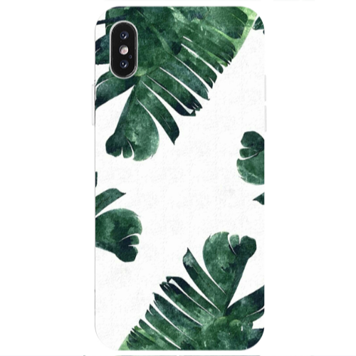 Apple iPhone X green Line Transparent Silicone TPU Θήκη