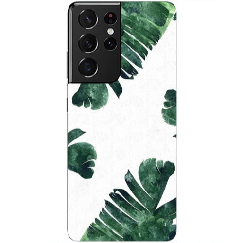 Samsung S21 Ultra green Line Transparent Silicone TPU Θήκη