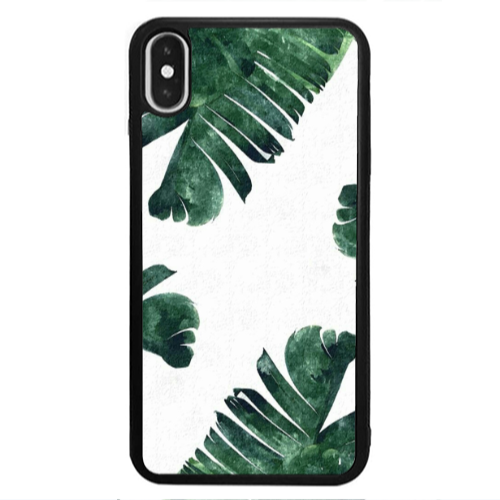 Apple iPhone Xs Max green Line Black Glossy Θήκη