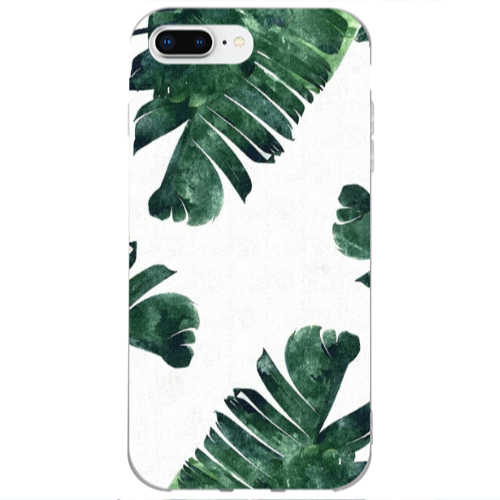 Apple iPhone 7 Plus green Line Transparent Silicone TPU Θήκη