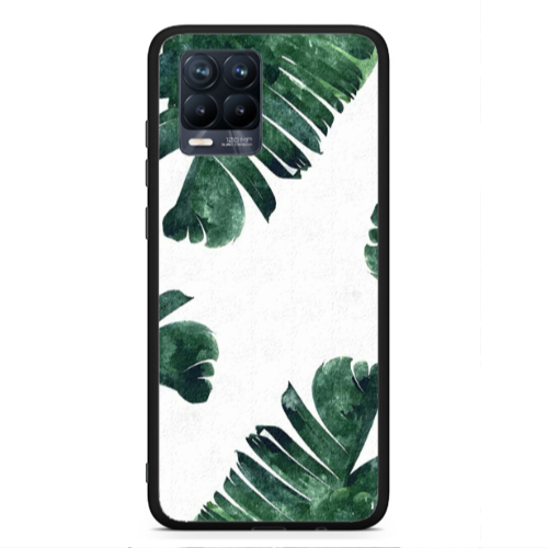 Realme 8  green Line Black Glossy Θήκη