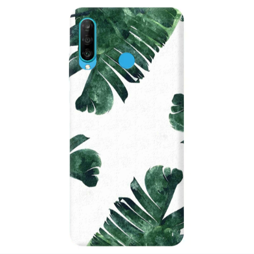 Huawei P30 Lite green Line Transparent Silicone TPU Θήκη