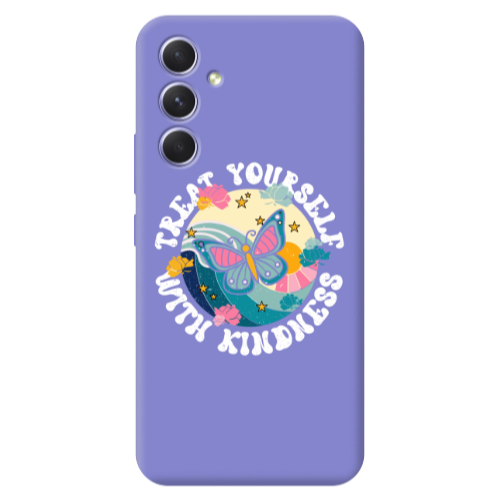 Samsung A36 Kindless Yourself Purple Colored Silicone TPU Θήκη
