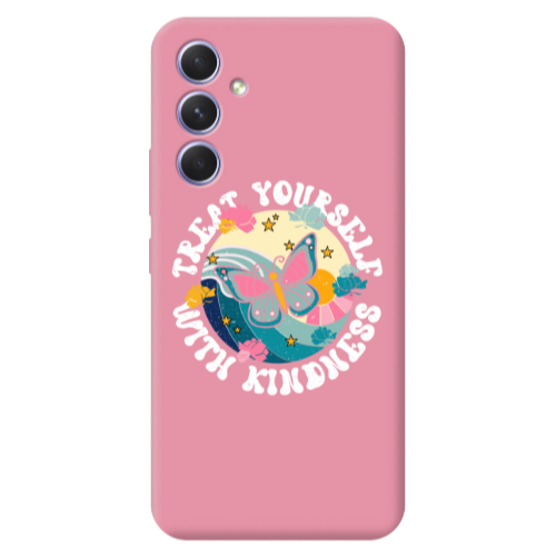 Samsung A56 Kindless Yourself Pink Colored Silicone TPU Θήκη