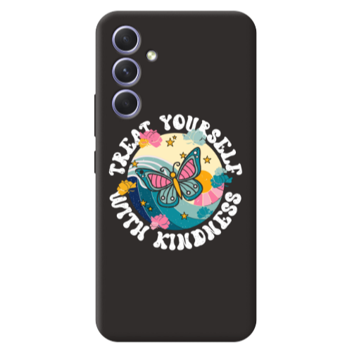 Samsung A56 Kindless Yourself Black Colored Silicone TPU Θήκη
