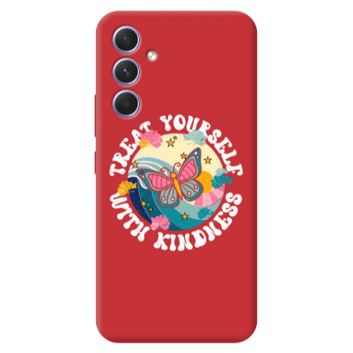Samsung A56 Kindless Yourself Red Colored Silicone TPU Θήκη