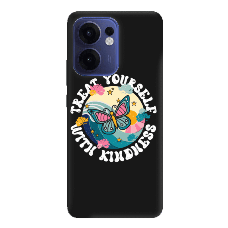 Oppo Reno 13 F Kindless Yourself Black Colored Silicone TPU Θήκη