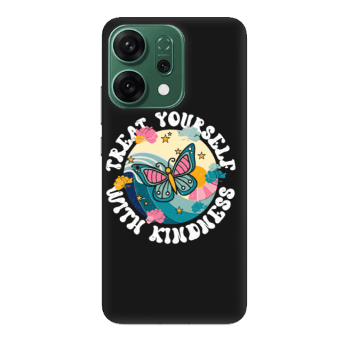 Oppo RENO 14 Kindless Yourself Black Colored Silicone TPU Θήκη