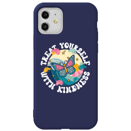 Apple iPhone 11  Kindless Yourself Dark blue Colored Silicone TPU Θήκη