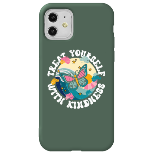 Apple iPhone 11  Kindless Yourself Dark Green Colored Silicone TPU Θήκη