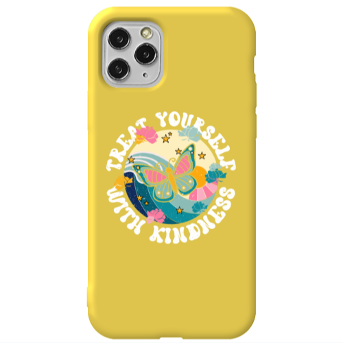 Apple iPhone 11 Pro Kindless Yourself Yellow Colored Silicone TPU Θήκη