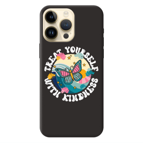 Apple iPhone 13 Pro Max Kindless Yourself Black Colored Silicone TPU Θήκη