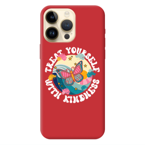Apple iPhone 13 Pro Max Kindless Yourself Red Colored Silicone TPU Θήκη