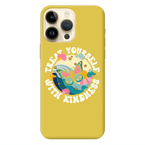 Apple iPhone 13 Pro Max Kindless Yourself Yellow Colored Silicone TPU Θήκη