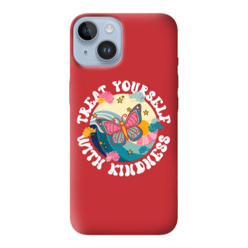 Apple iPhone 14 Plus Kindless Yourself Red Colored Silicone TPU Θήκη