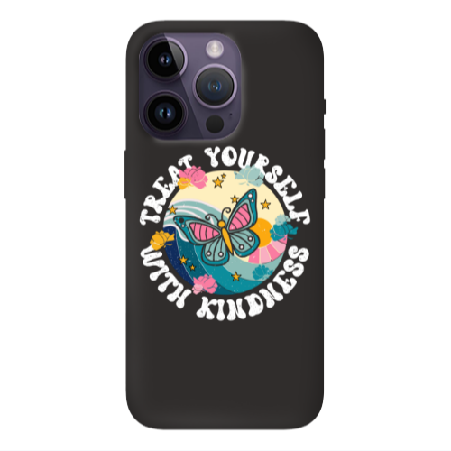 Apple iPhone 14 Pro  Kindless Yourself Black Colored Silicone TPU Θήκη