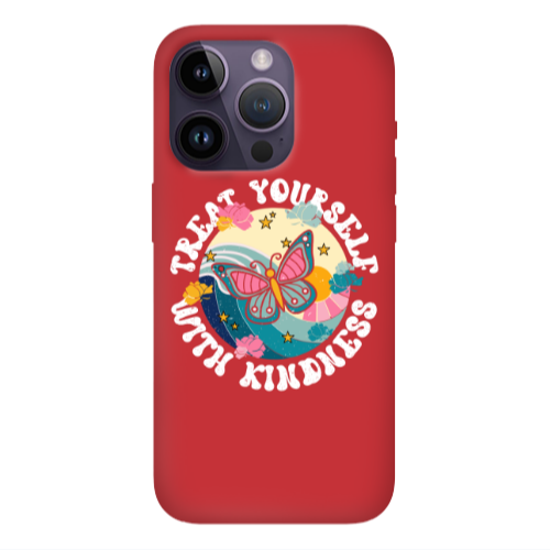 Apple iPhone 14 Pro  Kindless Yourself Red Colored Silicone TPU Θήκη