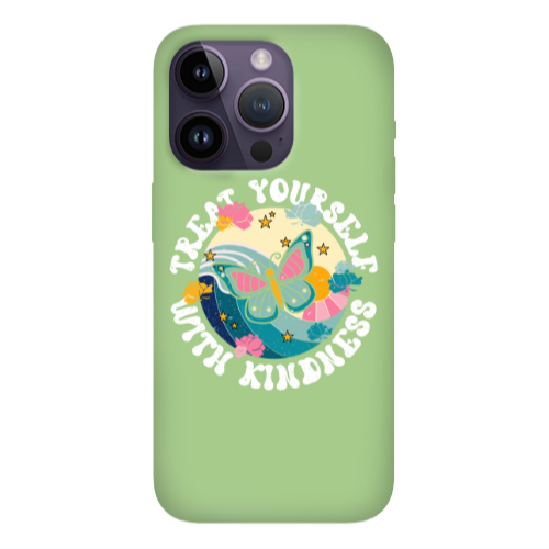 Apple iPhone 14 Pro Max Kindless Yourself Light Green Colored Silicone TPU Θήκη