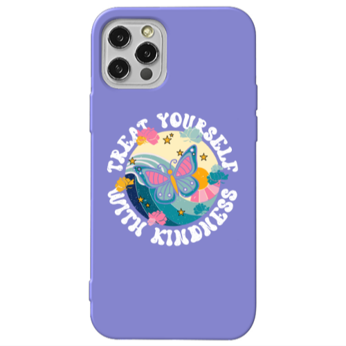 Apple iPhone 13 Pro Kindless Yourself Purple Colored Silicone TPU Θήκη