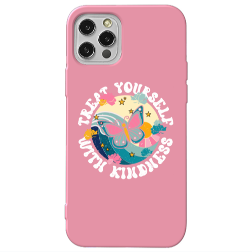 Apple iPhone 13 Pro Kindless Yourself Pink Colored Silicone TPU Θήκη