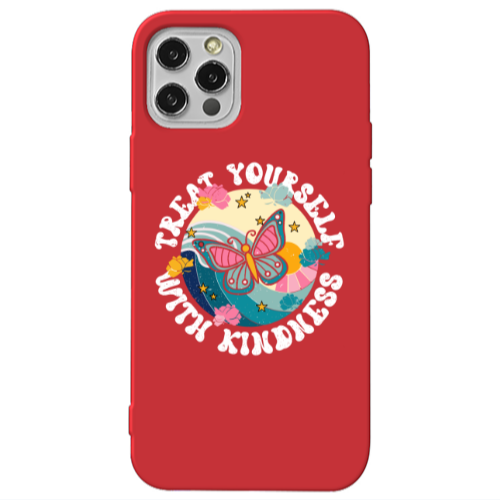 Apple iPhone 13 Pro Kindless Yourself Red Colored Silicone TPU Θήκη