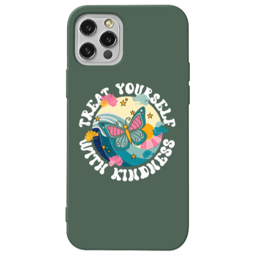 Apple iPhone 13 Pro Kindless Yourself Dark Green Colored Silicone TPU Θήκη