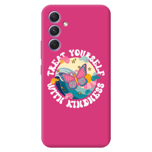 Samsung A54 Kindless Yourself Fuchsia Colored Silicone TPU Θήκη