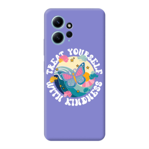 Xiaomi Redmi Note 12 4G Kindless Yourself Purple Colored Silicone TPU Θήκη