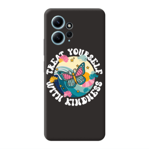 Xiaomi Redmi Note 12 4G Kindless Yourself Black Colored Silicone TPU Θήκη