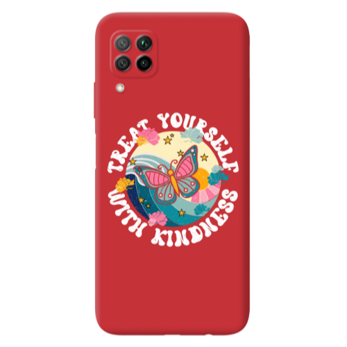 Huawei P40 Lite Kindless Yourself Red Colored Silicone TPU Θήκη