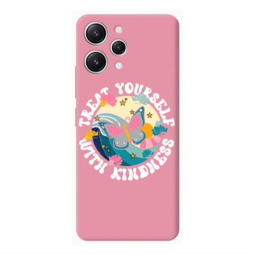 Xiaomi Redmi 12 Kindless Yourself Pink Colored Silicone TPU Θήκη