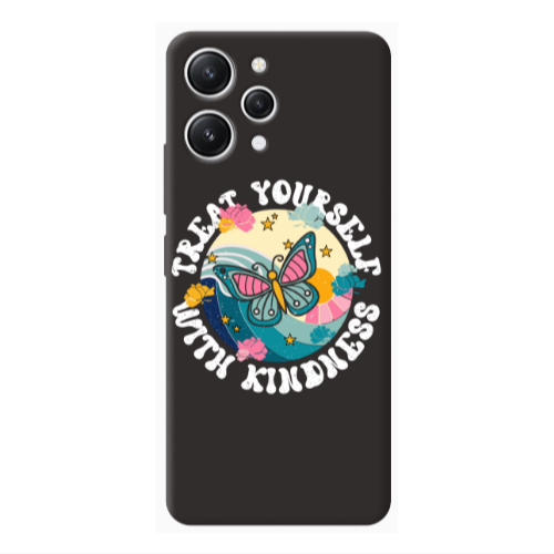 Xiaomi Redmi 12 Kindless Yourself Black Colored Silicone TPU Θήκη