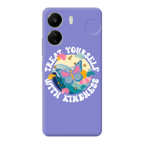 Xiaomi Redmi 13C Kindless Yourself Purple Colored Silicone TPU Θήκη