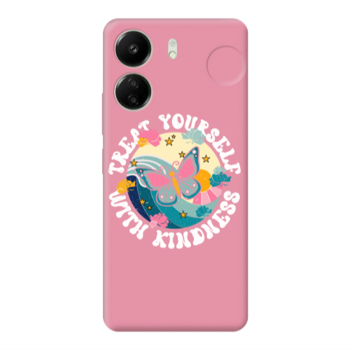 Xiaomi Redmi 13C Kindless Yourself Pink Colored Silicone TPU Θήκη