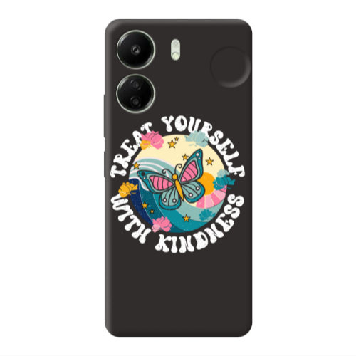 Xiaomi Redmi 13C Kindless Yourself Black Colored Silicone TPU Θήκη