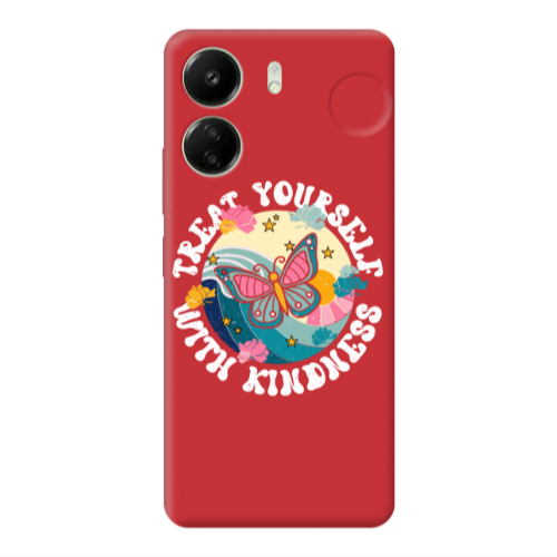 Xiaomi Redmi 13C Kindless Yourself Red Colored Silicone TPU Θήκη
