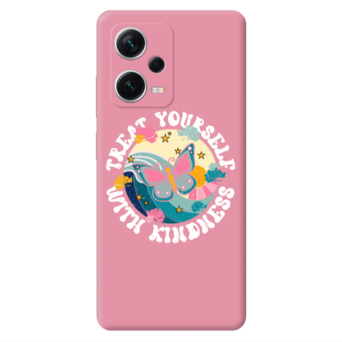 Xiaomi Poco X5 Kindless Yourself Pink Colored Silicone TPU Θήκη