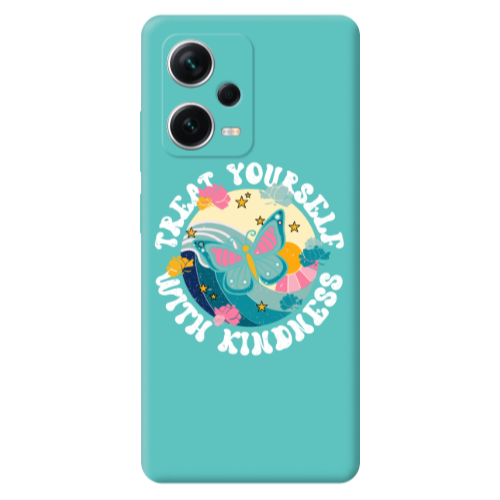 Xiaomi Poco X5 Kindless Yourself Turquoise Colored Silicone TPU Θήκη