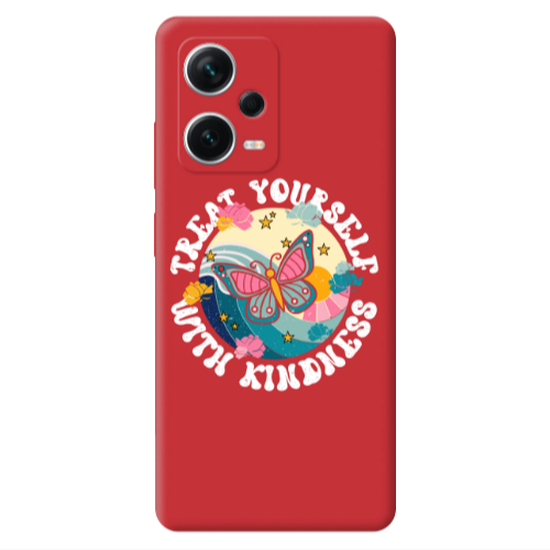Xiaomi Poco X5 Kindless Yourself Red Colored Silicone TPU Θήκη