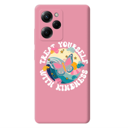 Xiaomi Poco X5 Pro Kindless Yourself Pink Colored Silicone TPU Θήκη
