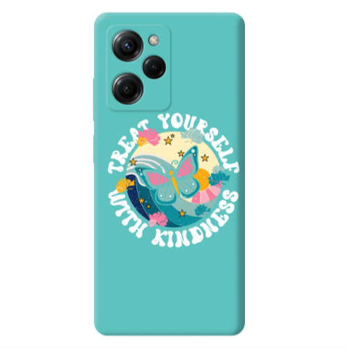 Xiaomi Poco X5 Pro Kindless Yourself Turquoise Colored Silicone TPU Θήκη