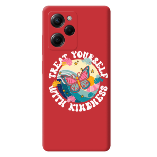 Xiaomi Poco X5 Pro Kindless Yourself Red Colored Silicone TPU Θήκη