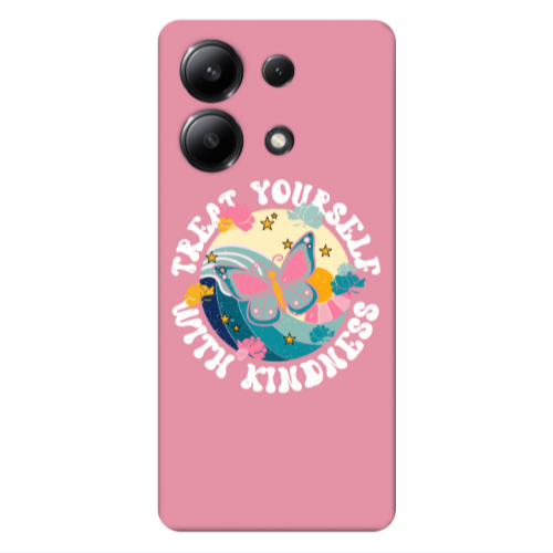 Xiaomi Redmi Note 13 4G Kindless Yourself Pink Colored Silicone TPU Θήκη