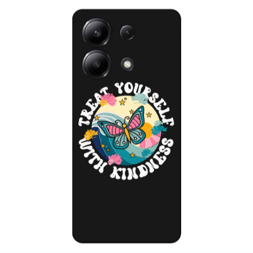 Xiaomi Redmi Note 13 4G Kindless Yourself Black Colored Silicone TPU Θήκη
