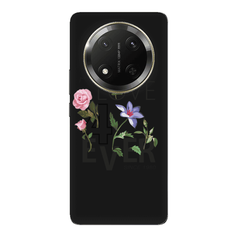 Honor Magic 7 Lite Love for ever Black Colored Silicone TPU Θήκη