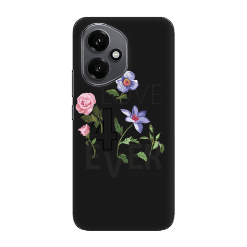Honor Magic 400 Love for ever Black Colored Silicone TPU Θήκη