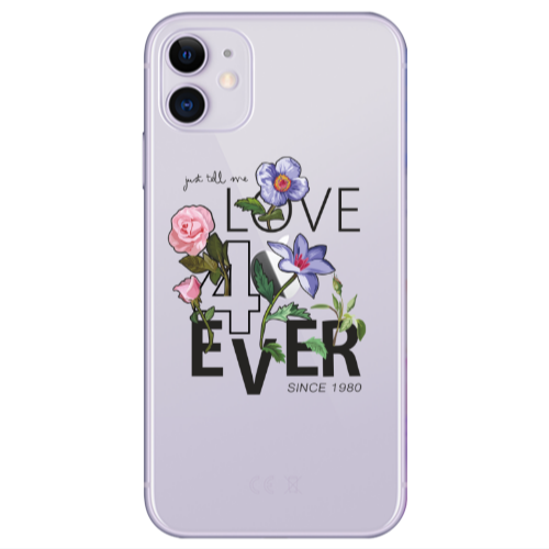 Apple iPhone 11  Love for ever Transparent Silicone TPU Θήκη