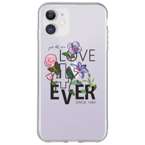 Apple iPhone 12 Love for ever Transparent Silicone TPU Θήκη